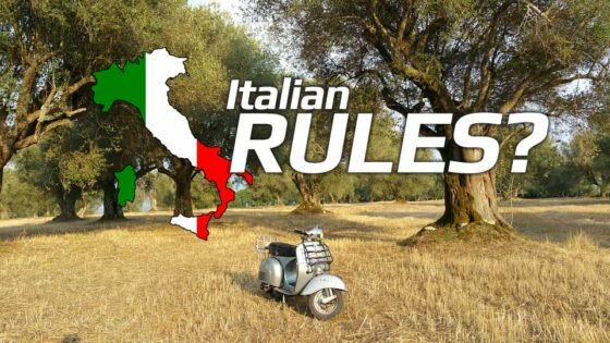 vespa in campagna e italian motorcycle rules
